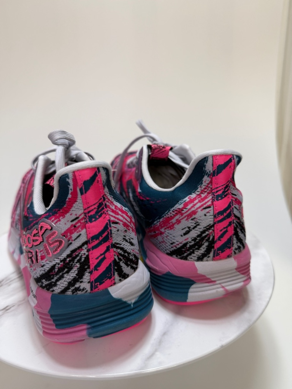 Asics Pink and Navy Graphic Running Shoes Women's NOOSA TRI 15 Shoe women 9.5 - Picture 5 of 10